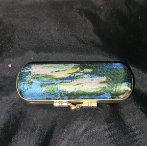 Scenic Printed Hard Shell Lipstick Case - Blue Green